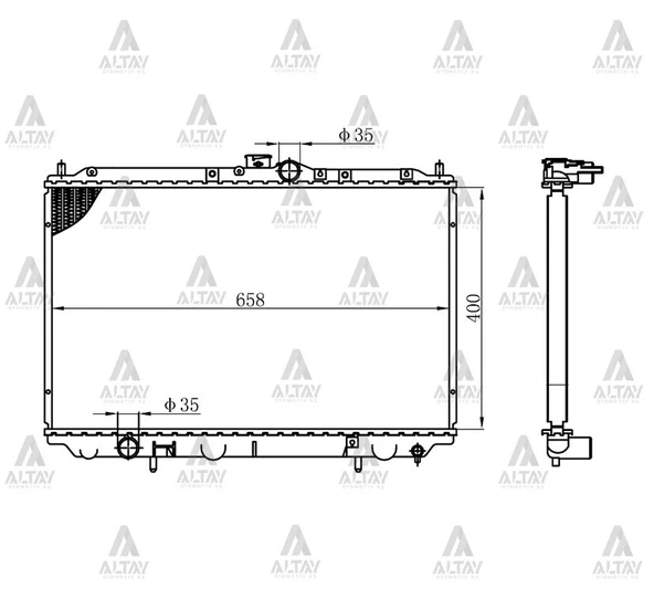 MR299522 RADYATÖR SU CARISMA  96-05 1.6 / 1.8 BENZİNLİ M-T BRAZING ürün görseli 1