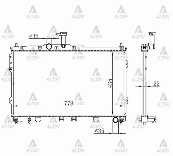 25310-4H100 RADYATÖR SU H-1 08-11 M-T BRAZING ürün görseli 1