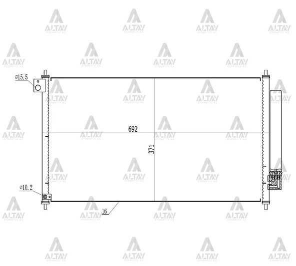 80110-TR0-A01 RADYATÖR KLİMA CIVIC 12-16 FB7 1.6 VTEC BRAZING ürün görseli 1