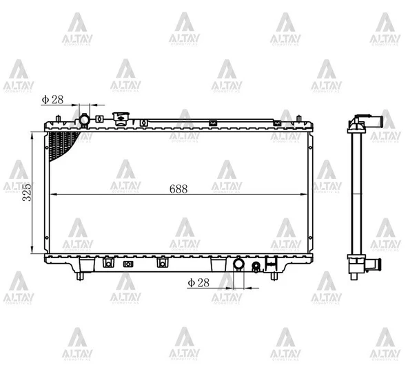 B6BF-15-200G RADYATÖR SU 323  95-98 1.5 / 1.8 FAMILIA M-T BRAZING ürün görseli 1