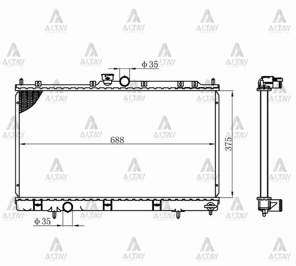 MR968856 / MT968857 RADYATÖR SU LANCER 03-08 1.6 M-T BRAZING ürün görseli 1