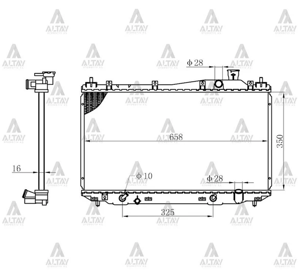 19010-PLC-J01 RADYATÖR SU CIVIC 01-06 A-T BRAZING ürün görseli 1