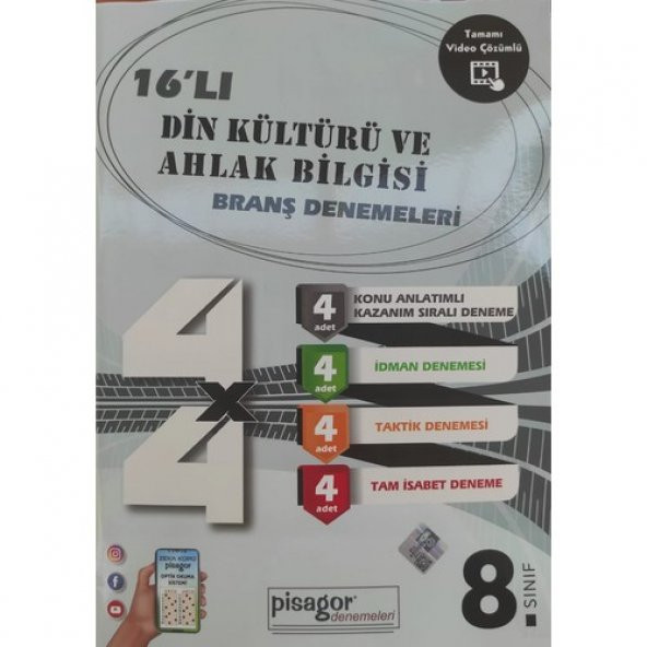 ZEKAKÜPÜ PİSAGOR 8.SINIF 16LI DİN KÜLT.AHL.BİL.BRANŞ DENEMELERİ ürün görseli 1
