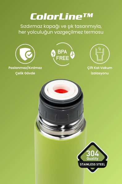 Cooker ColorLine 750 ml Paslanmaz Çelik Termos CKR2022 ürün görseli 1