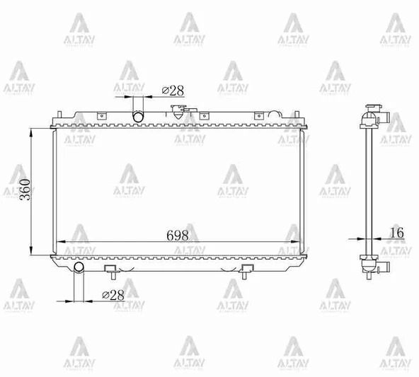 21410-BM400 RADYATÖR SU PRIMERA 02-08 / ALMERA 00-06 M-T BRAZING ürün görseli 1