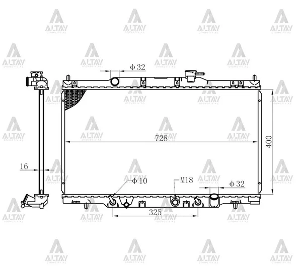 19010-PNB-901 RADYATÖR SU CRV 02-06 A-T BRAZING ürün görseli 1