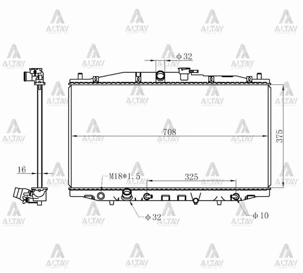 19010-RBA-901 RADYATÖR SU ACCORD 03-08 2.0cc A-T BRAZING ürün görseli 1