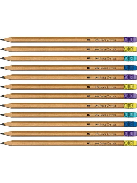 Faber-Castell Naturel Silgili Kurşun Kalem 12'li ürün görseli 1