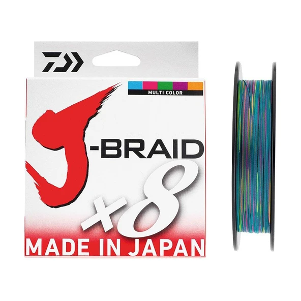 Daiwa JBraid 8B 300 M Multicolor İp Misina  0.24 mm 17 kg ürün görseli 1