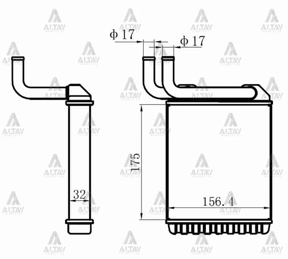 MC154332 RADYATÖR KALORİFER FE659 CANTER  98-06 BRAZING ürün görseli 1