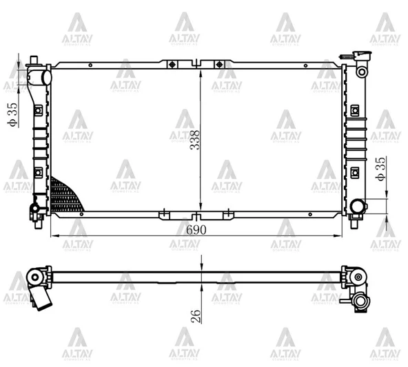 FPA1-15-200 RADYATÖR SU 626  92-01 2.0 M-T BRAZING ürün görseli 1