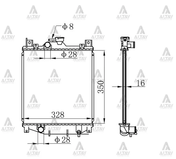 17700-80E00 RADYATÖR SU SWIFT  90-01 1.0 / 1.3 M-T BRAZING ürün görseli 1
