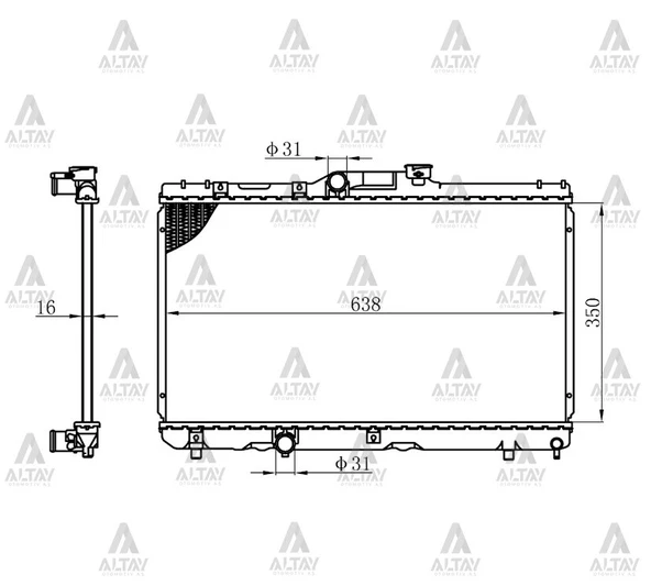 16400-15450 RADYATÖR SU COROLLA  93-00 AE101 / 111 M-T BRAZING ürün görseli 1