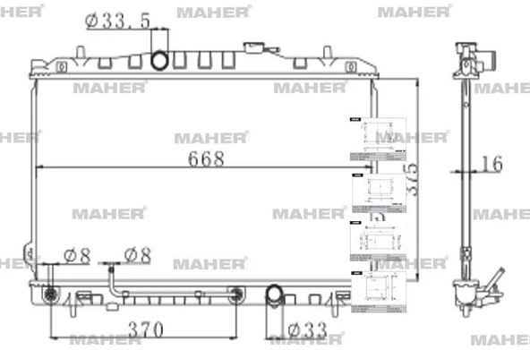 25310-2F810 RADYATÖR SU CERATO 06-09 1.6 BENZİNLİ A-T BRAZING ürün görseli 1