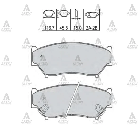 55200-56830 FREN BALATA VITARA  90-02 5 KAPI ÖN ürün görseli 1