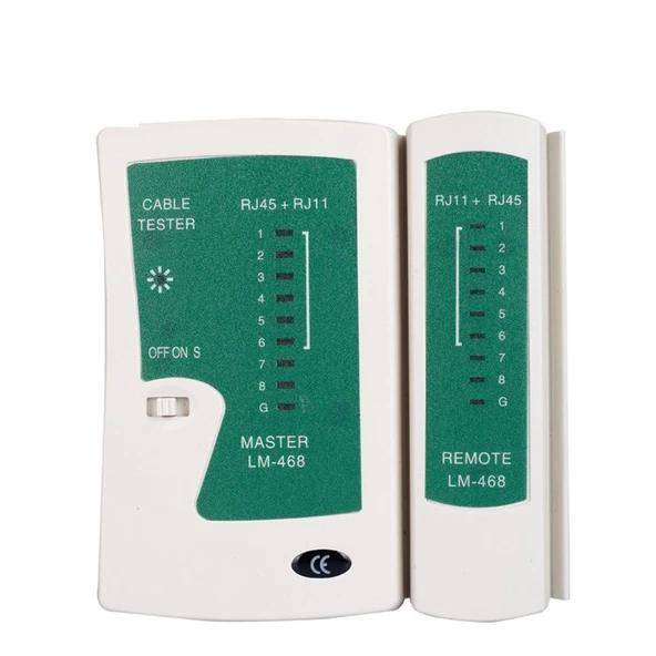 PrimeX PX-8070 RJ-45,RJ-11 Lüks Kablo Test Cihazı, ADSL, CAT5,Cat6,Cat7,Cat8 internet Kablo Tester ürün görseli 1