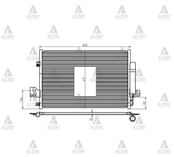 7812A030 RADYATÖR KLİMA LANCER 08= / ASX 10= / OUTLANDER II 06-12 / PEUGEOT 4007 07-13 / PEUGEOT 4008 12= BRAZING ürün görseli 1