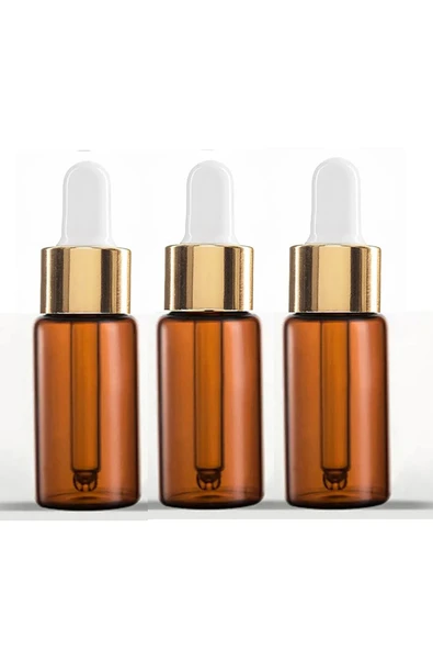 30 Cc Cam Damlalıklı Amber Şişe [30 Cc=30ml X 20 Adet] / Ecza Şişesi / Dropper Şişe ürün görseli 1