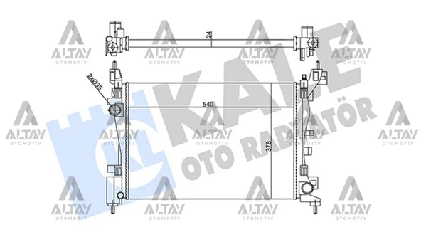1330T8 RADYATÖR SU FIORINO 07= / NEMO 07= / BIPPER 08= / 1.4 M-T MEKANİK ürün görseli 1