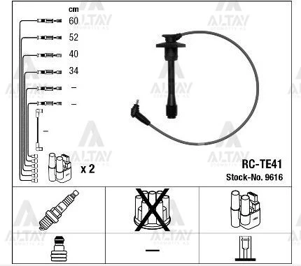 90919-22327 BUJİ KABLOSU TAKIM COROLLA 1.6 4-AFE ENJ. (RC-TE41) ürün görseli 1