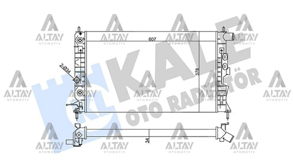 1300180 RADYATÖR SU VECTRA B  X16XEL-Z16XE-Z18XE-X20XEV A-T MEKANİK ürün görseli 1