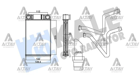 1618446 RADYATÖR KALORİFER MOKKA / AVEO 11= ürün görseli 1