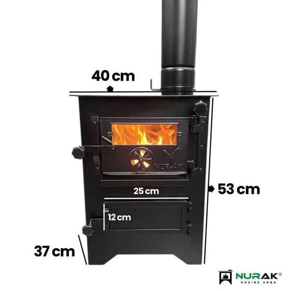 Fırınlı Kamp Karavan Sobası - Çadır Sobası ürün görseli 1