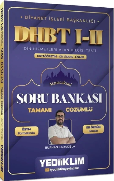 2026 Dhbt 1-2 Ortaöğretim Önlisans Lisans Çözümlü Soru Bankası Burhan Karakışla Yediikli ürün görseli 1