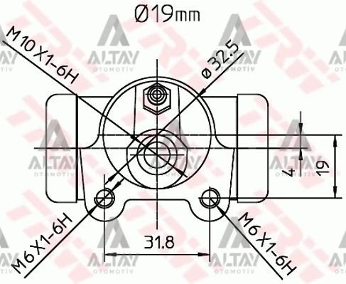 7701038287 FREN SİLİNDİRİ LAGUNA I 93-01 2.0 DÖKÜM 19,05mm ARKA SOL-SAĞ ürün görseli 1