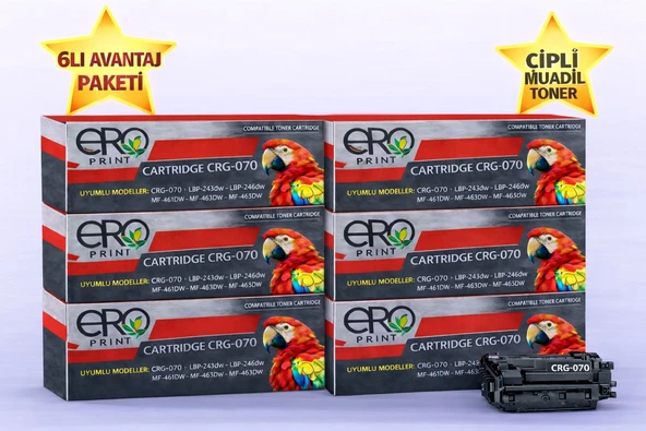 Canon i-SENSYS LBP243dw Çipli Muadil Toner - 3000 Sayfalık - 6'lı Avantaj Paket ürün görseli 1