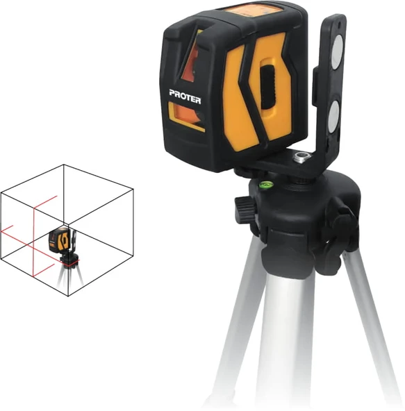 Proter pr 120 tp lazer tripod şakül ayaklı (yatay/dikey lazer) ürün görseli 1