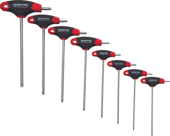 İzeltaş 4909008108 8 parça t tipi torx allen takımı ürün görseli 1