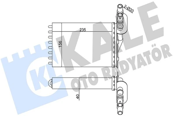 7701045552 RADYATÖR KALORİFER CLIO II  98-05 / SYMBOL II 08-12 / SYMBOL I 98-08 THALIA MEKANİK ürün görseli 1