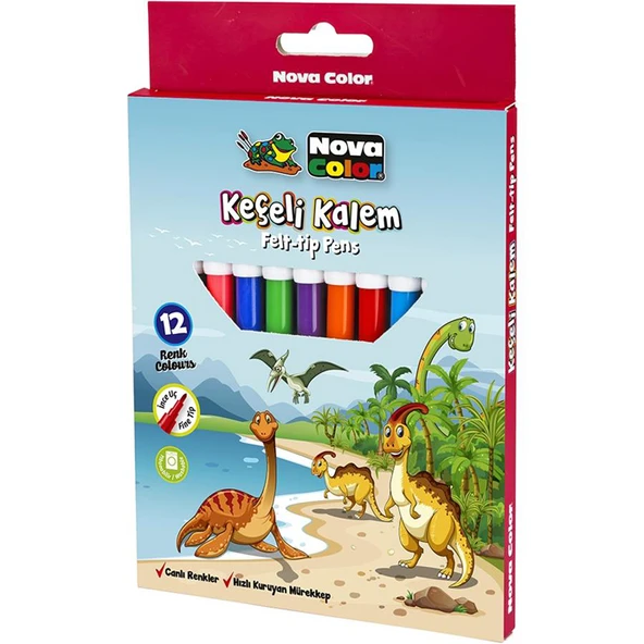 Keçeli Kalem Felt-tip Pens- 12 Li ürün görseli 1