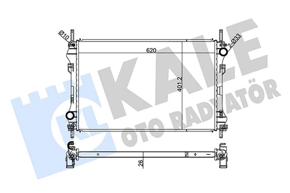 YC158005HA RADYATÖR SU TRANSİT V184 01-06 2.4D KLİMASIZ BRAZING ürün görseli 1