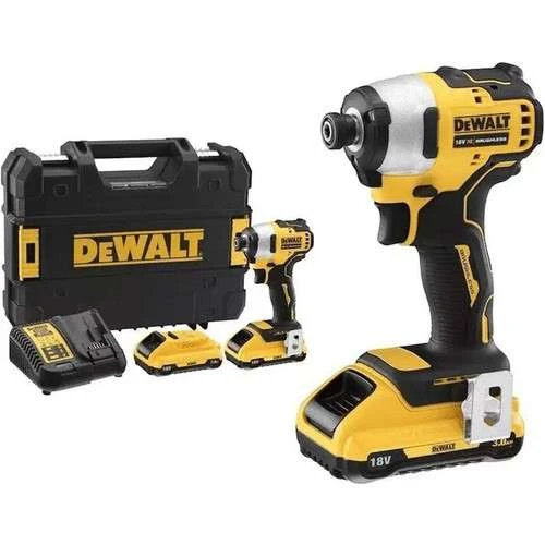 Dewalt dcf809l2t li-ion çift akülü kompakt kömürsüz darbeli vidalama 18v 3 . 0ah ürün görseli 1