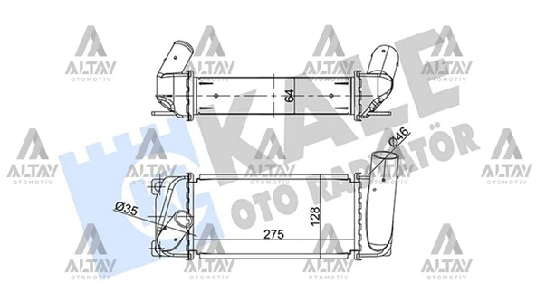 179400N080 TURBO RADYATÖRÜ (INTERCOOLER) COROLLA / AURIS 13-18 1.4 D4D ürün görseli 1