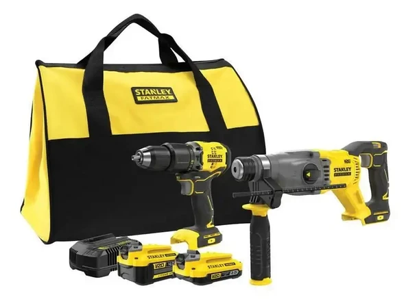 Stanley sfmck216mds 18v fatmax kömürsüz darbeli matkap ve sds plus kırıcı delici seti ürün görseli 1
