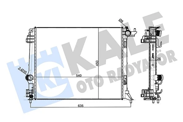 214102235R RADYATÖR SU MEGANE IV / SCENIC IV / TALISMAN 1.5DCI-1.6DCI-1.6 16V-1.6TCE BRAZING ürün görseli 1