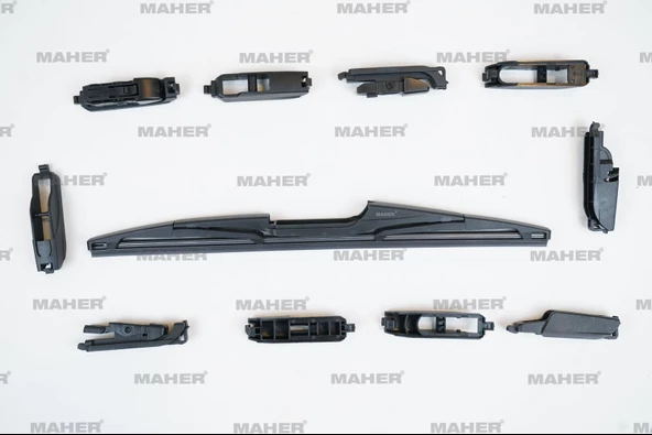 30011 SİLECEK SÜPÜRGESİ PLASTİK TİP 10 APARATLI 13 ARKA (330mm) ürün görseli 1