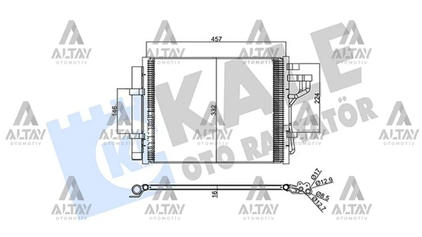 97606-B9101 RADYATÖR KLİMA I-10 13= ürün görseli 1