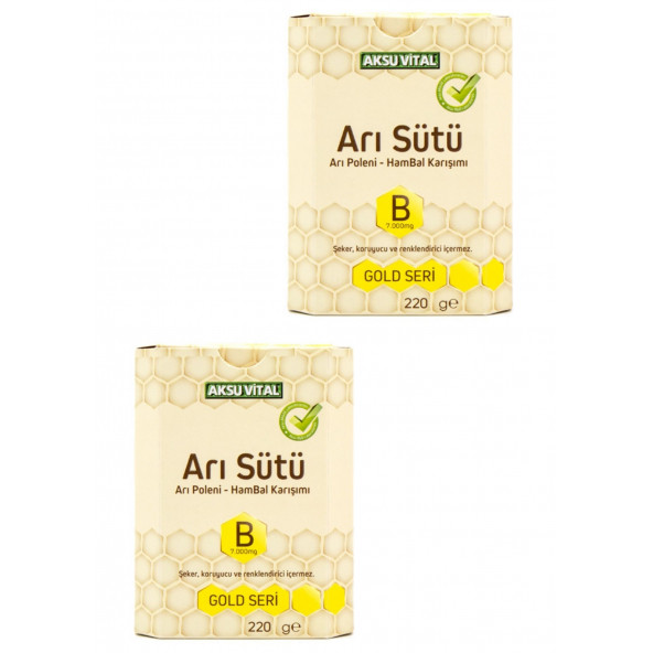 Aksu vital Arı Sütü Bal Polen  (B) 7.000 Mg - Bebe x 2 paket ürün görseli 1