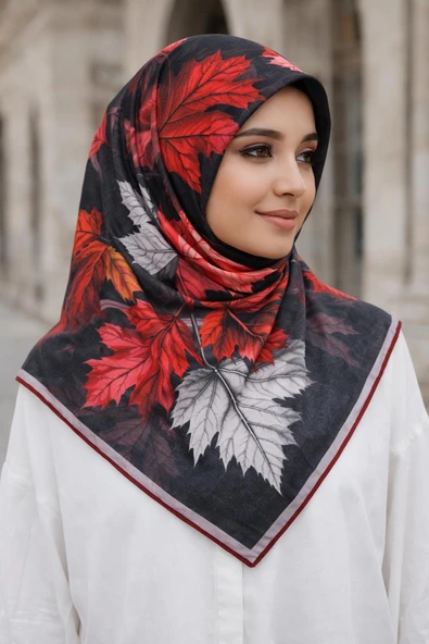 Soft Pamuk Eşarp-90 X 90 -06109 - Resim 7