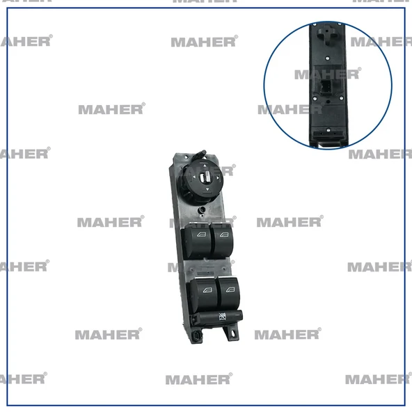 AM5T14A132CA DÜGME CAM AÇMA FOCUS / C-MAX 08-13 / KUGA / FIESTA (DÖRTLÜ) AYNA AYAR DÜGMELI ÇERÇEVESIZ KATLANIR SOL ürün görseli 1