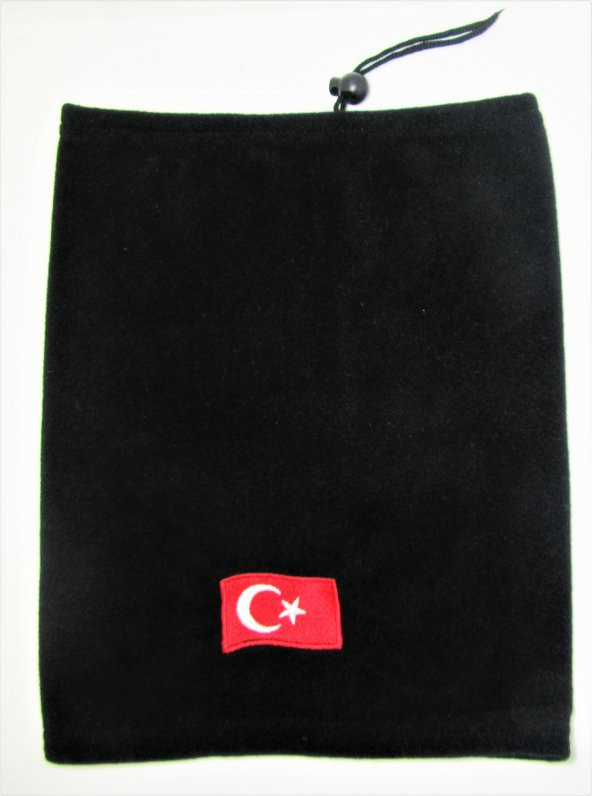 salarticaret Polar Boyunluk Bere Türk Bayrak Baskılı Siyah ürün görseli 1