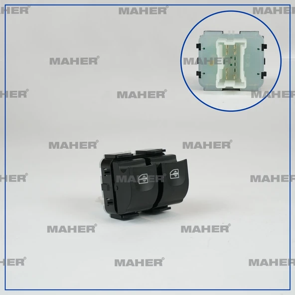 254117873R DÜĞME CAM AÇMA KANGOO / DUSTER (ÇİFTLİ) TURUNCU IŞIK SOL ürün görseli 1