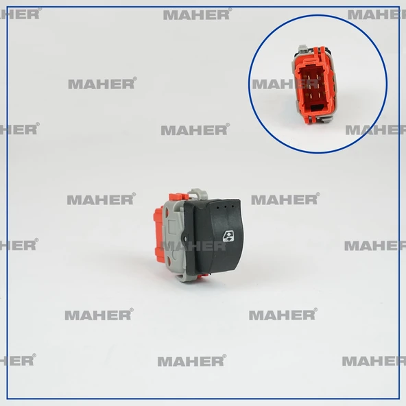 8200199518 DÜĞME CAM AÇMA MASTER II (TEKLİ) KIRMIZI SOL ürün görseli 1
