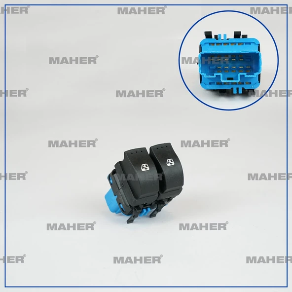 8200108269 DÜĞME CAM AÇMA KANGOO III / MASTER III / MOVANO 10= (ÇİFTLİ) MAVİ SOL ürün görseli 1