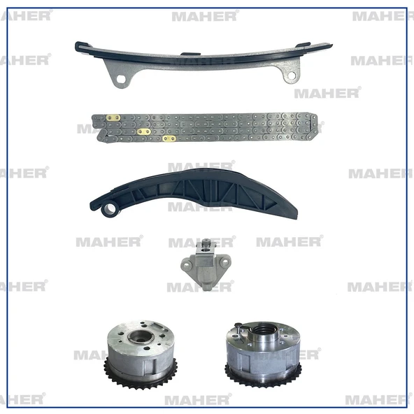 24321-04000 EKSANTRİK ZİNCİR SETİ I-10 13-18 / PICANTO 11-18 / 1.0 BENZİNLİ (4 PARÇA) + (2 CVVT DİŞLİ) ürün görseli 1