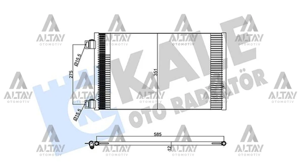 8200455795 RADYATÖR KLİMA KANGOO 08= / CITAN 12= 08= KURUTUCUSUZ ürün görseli 1